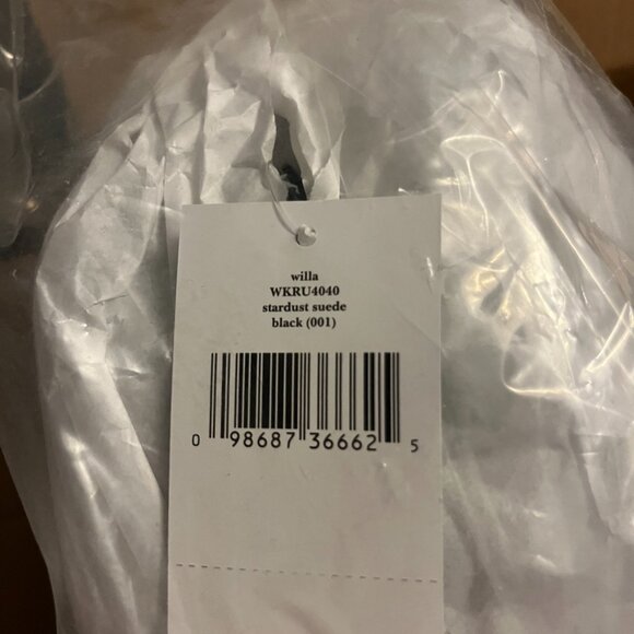 KATE SPADE "Willa" Satchel Hobo Bag - Black - Stardust Suede - Picture 7 of 7